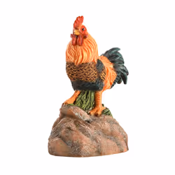 Esschert Design Begrüssungshahn Statut de jardin en forme d'oiseau Polyrésine Multicolore 1 pièce(s) - Vue supplémentaire 8