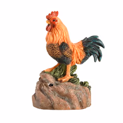 Esschert Design Begrüssungshahn Statut de jardin en forme d'oiseau Polyrésine Multicolore 1 pièce(s) - Vue supplémentaire 9