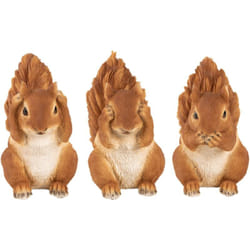 Lot de 3 écureuils Statuettes sagesse