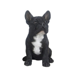 Esschert Design - Figurine de bouledogue français en polyrésine - Noir - h 30,4 cm - Livraison gratuite