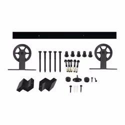 Kit complet pour ailes en bois · le set 1 porte est composé : 2 rails en acier de 1000mm · 2 remorques en acier entreposées · ...