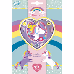 Totum Unicorn Sticker Book 4 Sheet, 3 an(s), Multicolore