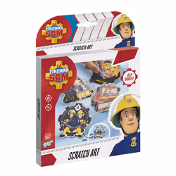 Totum Fireman Sam Scratch Art, Carte à gratter pour enfants, 3 an(s), Multicolore