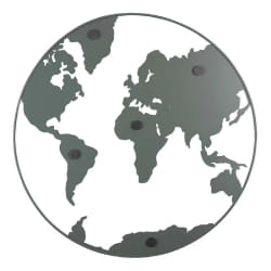 Tableau mémo avec aimants fer Present Time World Map