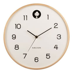 Karlsson Natural Cuckoo Horloge analogique Rond Blanc