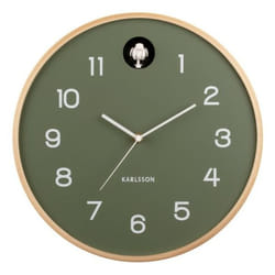 Karlsson Natural Cuckoo Horloge analogique Rond Vert
