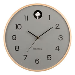 Karlsson Natural Cuckoo Horloge analogique Rond Gris