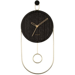 Karlsson - Horloge murale avec aiguilles dorées, swing, ø 20 cm