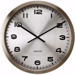 Horloge ronde en métal poli Maxie 50 cm