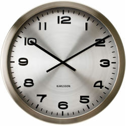 Horloge ronde en métal poli Maxie 50 cm