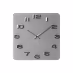 Karlsson KA5488GY, Mur, Horloge à quartz, Carré, Gris, AA, 350 mm