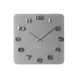 Karlsson KA5488GY Horloge murale et de table Horloge à quartz Carré Gris