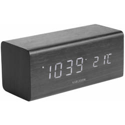Réveil LED Block en Bois sombre