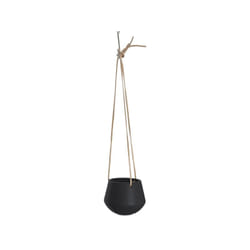 present time PT2845BK pot à fleurs Intérieure Kit de plantation en pot Support Vitrocéramique Noir