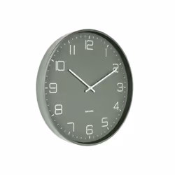 Karlsson Wall Clock Lofty Green, Mur, Horloge à quartz, Rond, Vert, Fer, Batterie