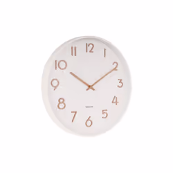 Karlsson KA5809WH, Mur, Horloge mécanique, Rond, Blanc, Bois, Bois