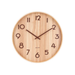 Karlsson Horloge Murale Pure - Bois lumineux
