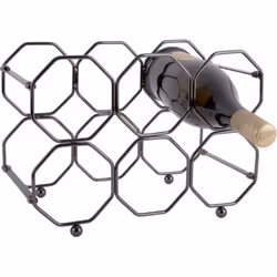 Porte-bouteille à vin pliable fer Present Time Honeycomb