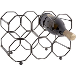Porte-bouteille à vin pliable fer Present Time Honeycomb