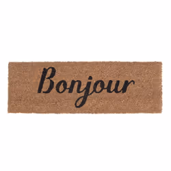 present time PT3625BK, Paillasson décoratif, Rectangulaire, Noir, Marron, Monochromatique, Coco, Coco