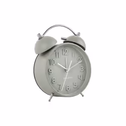 Karlsson KA5784GR, Réveil à quartz, Rond, Gris, Acier, Analogique, Batterie