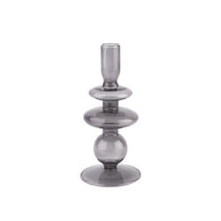 present time PT3635BK bougeoir Verre Noir