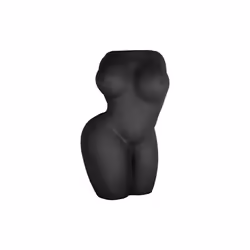 Vase buste de femme en résine Lady noir Noir