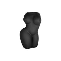 Vase buste de femme en résine Lady noir Noir