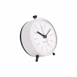 Karlsson KA5778WH, Réveil à quartz, Rond, Blanc, Métal, 12h, Analogique