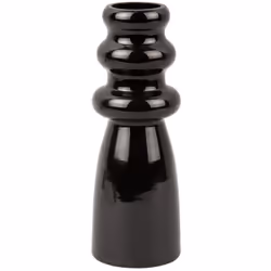 Vase en verre fait à la main, SPARKLE - un élément décoratif unique en intérieur en verre noir Fabrication artisanale : Le va ...