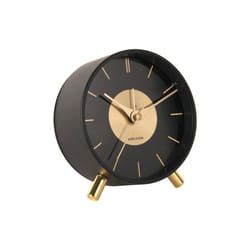 Karlsson Gold Disc Réveil à quartz Noir, Or