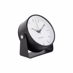 Karlsson Calm, Réveil à quartz, Rond, Noir, Fer, 12h, Analogique