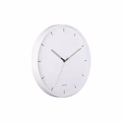 Karlsson Calm, Mur, Horloge analogique, Rond, Blanc, Fer, Batterie