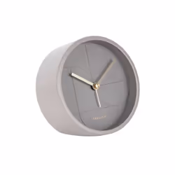 Karlsson Réveil Echelon Circulaire, Réveil à quartz, Rond, Gris, 12h, Analogique, Batterie