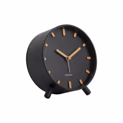 Karlsson Grace, Réveil à quartz, Rond, Noir, Fer, 12h, Analogique