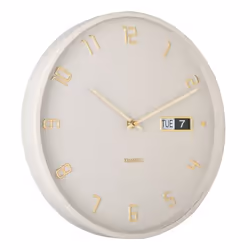 Karlsson Data Flip, Mur, Horloge analogique, Cercle, Gris clair, Aluminium, Batterie