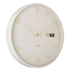 Karlsson Data Flip Horloge analogique Cercle Gris clair