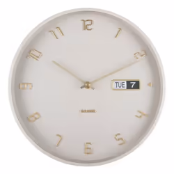 Karlsson Data Flip Horloge analogique Cercle Gris clair