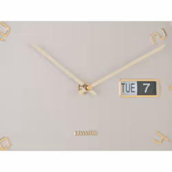 Karlsson Data Flip Horloge analogique Cercle Gris clair