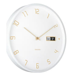 Karlsson Data Flip Horloge analogique Cercle Blanc