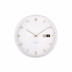 Karlsson Data Flip Horloge analogique Cercle Blanc