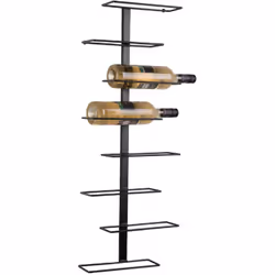 Support à vin en métal pour 6 bouteilles à monter au mur - design minimaliste idéal pour tous les intérieurs Design pratique  ...