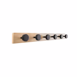 present time PT4049BK porte-manteaux Mural 6 crochet(s) Bois
