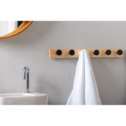 present time PT4049BK porte-manteaux Mural 6 crochet(s) Bois