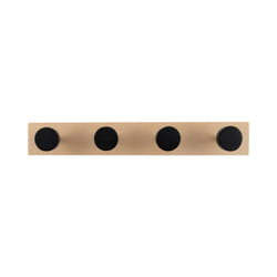 present time PT4048BK porte-manteaux Mural 4 crochet(s) Bois
