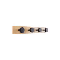present time PT4048BK porte-manteaux Mural 4 crochet(s) Bois