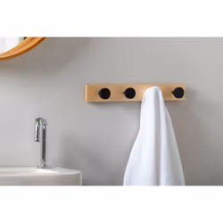 present time PT4048BK porte-manteaux Mural 4 crochet(s) Bois