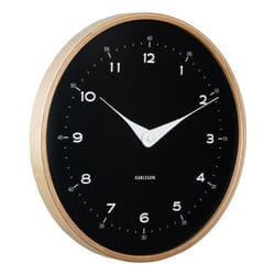 Karlsson Osado Dome Horloge analogique Cercle Noir, Bois