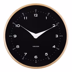 Karlsson Osado Dome Horloge analogique Cercle Noir, Bois