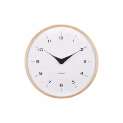 Karlsson Osado Dome Horloge analogique Cercle Blanc, Bois